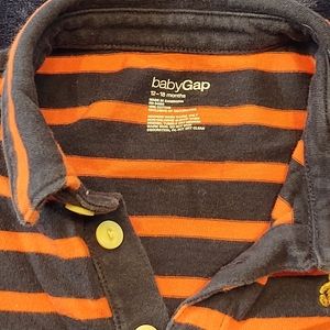 Baby Gap bodysuit with collar 12-18m 100% cotton